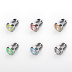 4 Pin Push Button Switch Stainless Steel 12mm On/off Momentary Latching Metal Button Switches 5A/12V