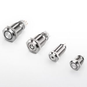 12/16/19/22mm Plastic Momentary Latching Fixed Metal Push Button Switch Electric Power Start Stop LED Light 5V 12V 24V 220V for