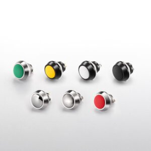 12mm Dome Mini Electric Waterproof Push Button Switch Momentary On-Off Door Bell Access Release Pin 48V IP65 Control 42mm Ip65