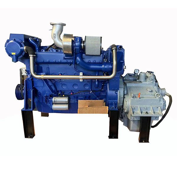 Hot Sale Low Price Chinese Electric Start Fishing Cargo Boat Inboard 400hp Marine Engine WD12 with Gearbox