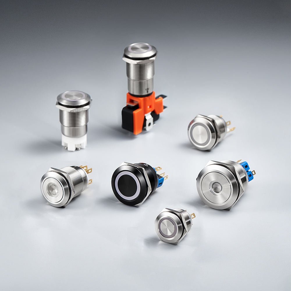 Langir Flat Metal Button Switch on Off Small 12mm 16mm 19mm 22mm 25mm 30mm 40mm 5A 250VAC Push Button Switches - Image 3