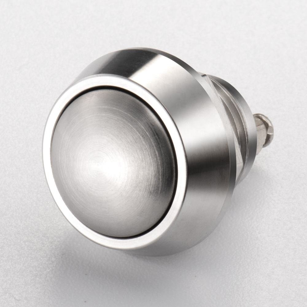 Most Popular 12mm Vandal-Resistant Momentary Push Button Switch Nickel-Plated Brass Waterproof Electronic Structure IP65 Level - Image 3