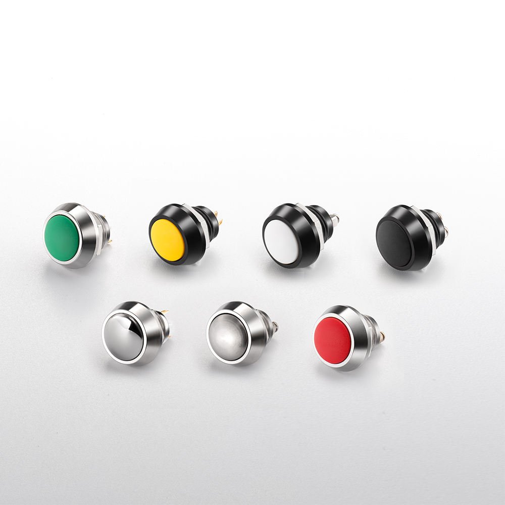 12mm Latching LED Push Button Silver Shell Pre-Wiring IP65 Waterproof 1NO 1 Normally Self-Locking Switch for 12V Max. Voltage - Image 4