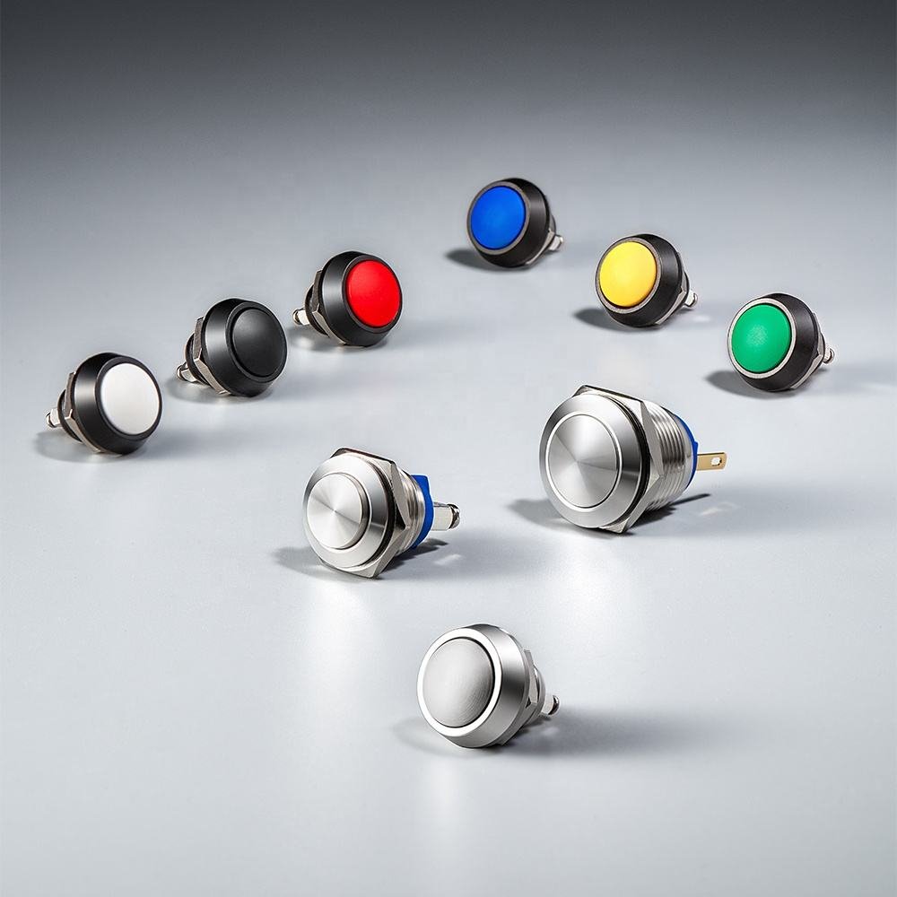 Most Popular 12mm Vandal-Resistant Momentary Push Button Switch Nickel-Plated Brass Waterproof Electronic Structure IP65 Level - Image 4