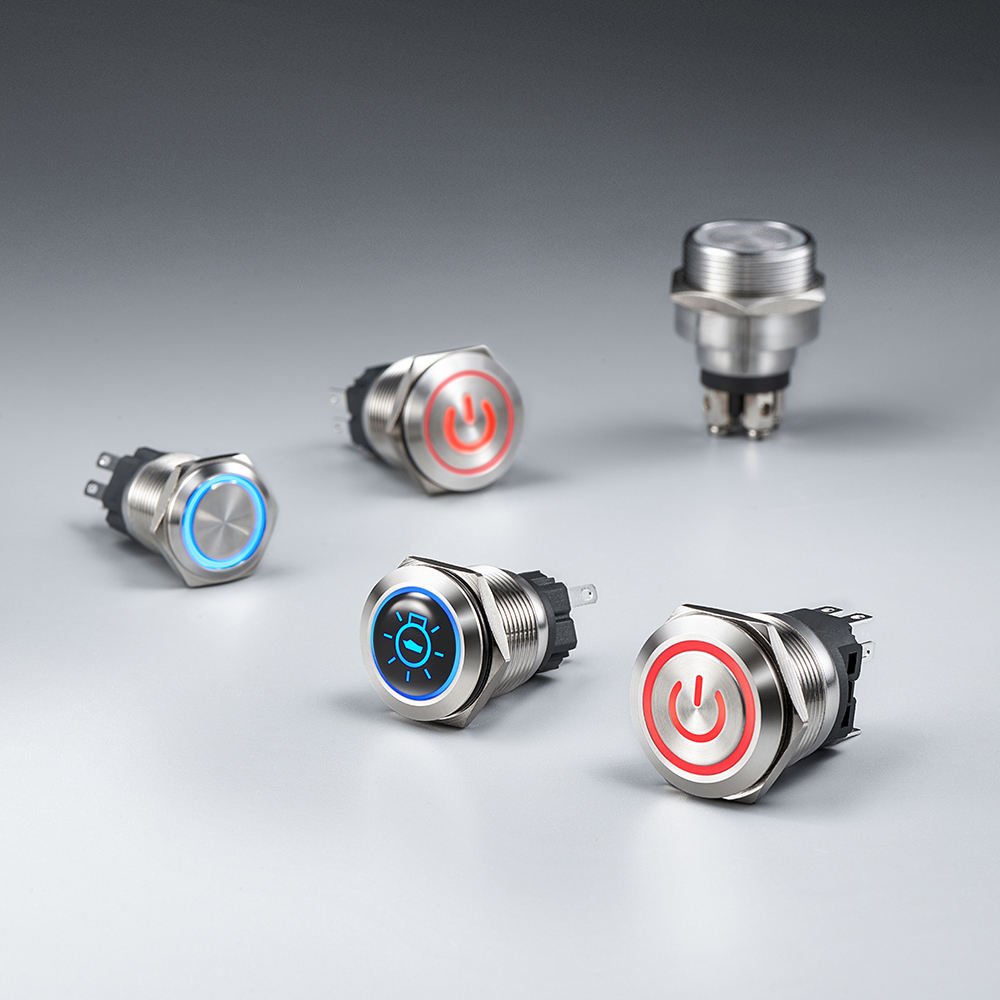 Wenzhou 12mm Momentary Push Button Switch 1/2" Mounting Hole on Off Mini Round Waterproof Black Piezo Button RGB - Image 4