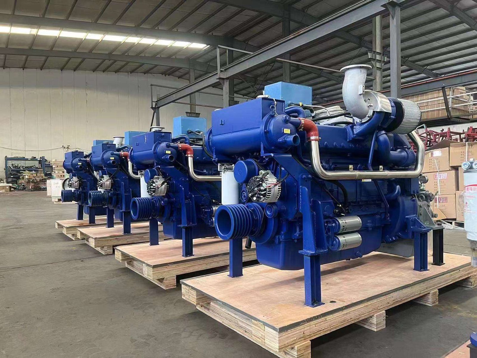 Cargo Ship Inboard Machinery 4 Stroke Marine diesel Engines 1500rpm 1800rpm 2100rpm 190hp-326hp Weichai WD10 - Image 4