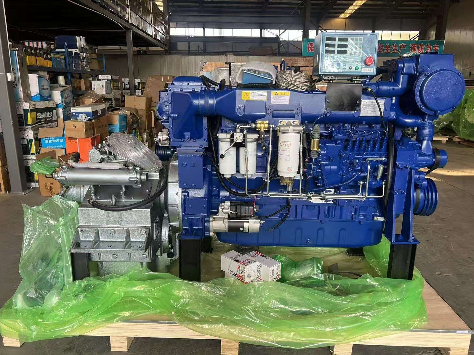 Hot Sale New Condition WD12 400HP Inboard Marine Engine with Advanced 138 Gearbox for Fishing Cargo Boat for Weichai - Image 5