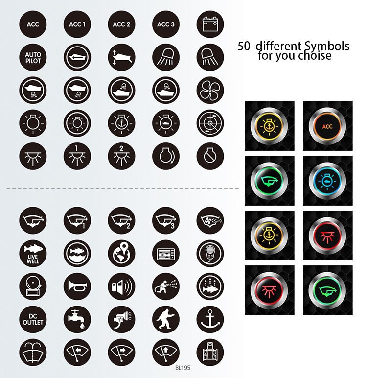 Langir Flat Metal Button Switch on Off Small 12mm 16mm 19mm 22mm 25mm 30mm 40mm 5A 250VAC Push Button Switches - Image 7